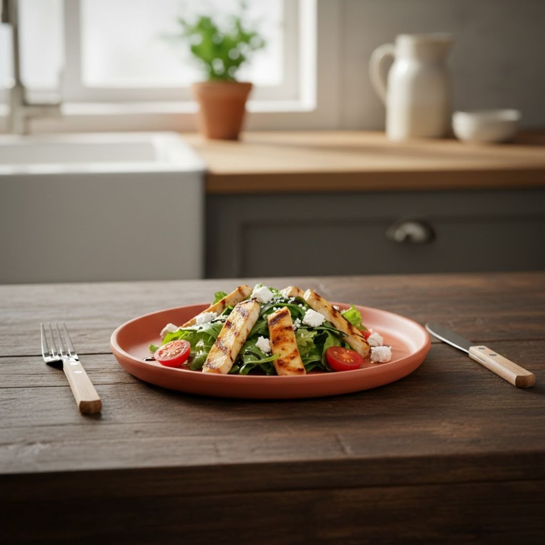 Handcrafted 8 Inch Clay Plate for Dining - 027